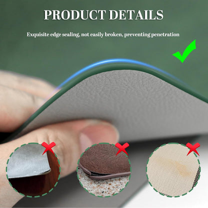 BLESWIN Faux Leather Placemats, PU Dining Table, Waterproof and Oil Resistant Easy to Clean, Heat