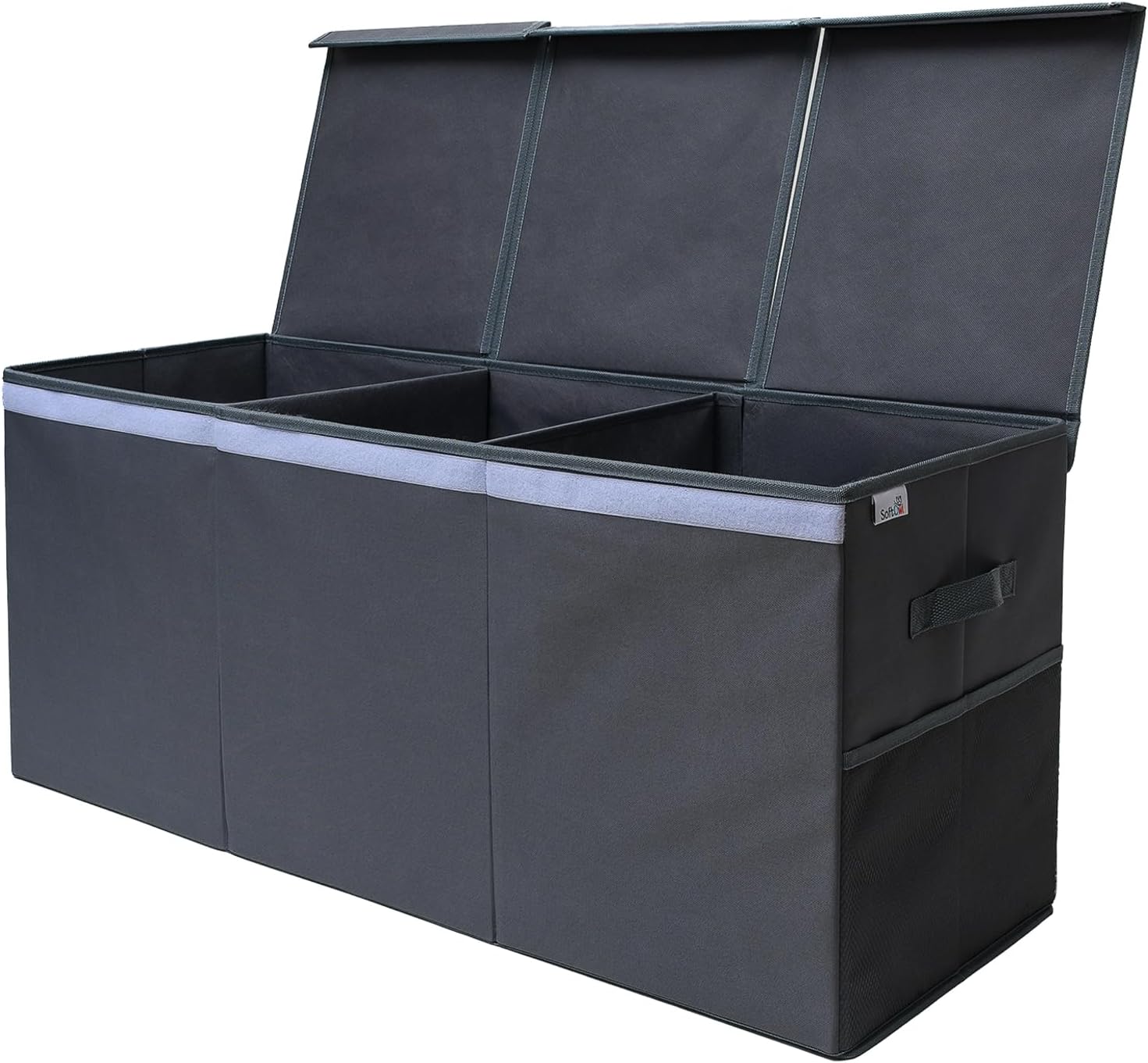 Extra Large Toy Storage Organizer with Lid - Sturdy, Collapsible Toy Chest Storage Box Design