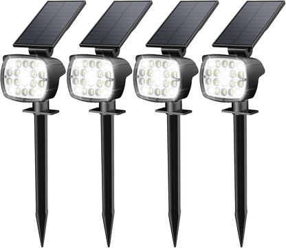 Kaxiida Solar Lights Outdoor Waterproof - 2025 Upgrade 3 Level Ultra Bright Spot Lights Uplights