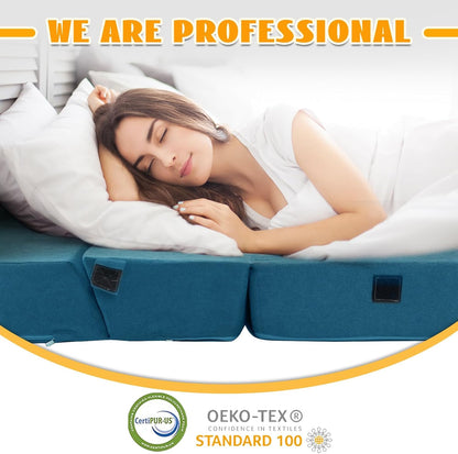 jela Foldable Sofa Bed, Convertible Sleeper Lounge Chair Floor Mattress Floor Couch with Backrest