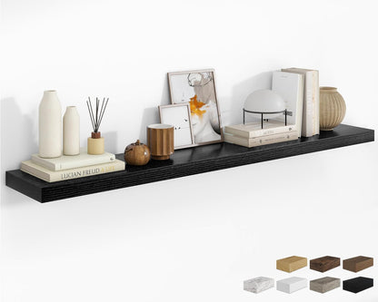 RICHFOCUS 72Inch Floating Shelves for Wall 1 Pack Shelves for Bedroom|Kitchen|Bathroom Wall Mounted