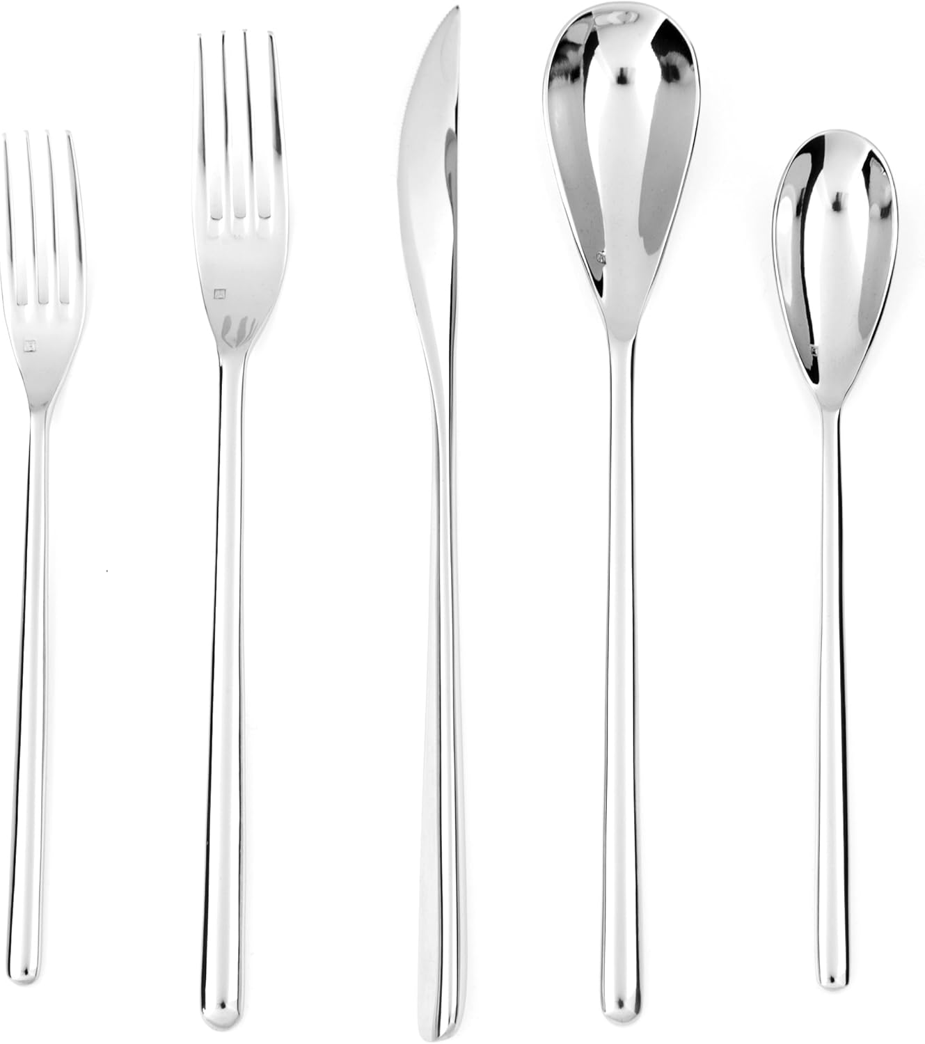 FORTESSA Dragonfly 18/10 Stainless Steel Flatware, 20 Piece Place Setting With Table Knives, Forks
