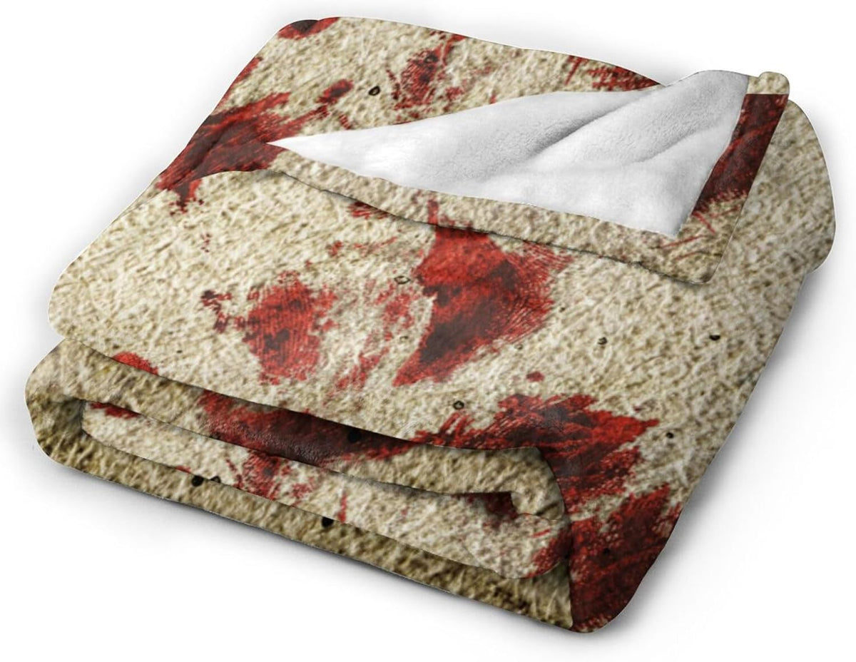 HGOD DESIGNS Bloody Hand Flannel Fleece Bed Blanket Throw Blanket Lightweight Cozy Plush Blanket