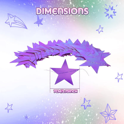 Patelai Glitter Star Garland Banner Decor 130 Feet Star Hanging Bunting Banner Twinkle Backdrop for