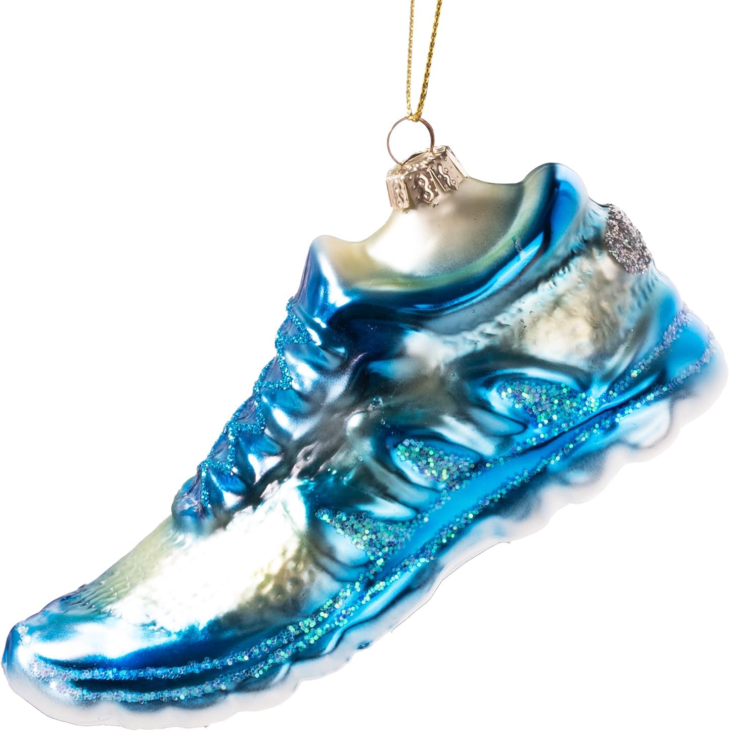 Hanging Christmas Ornaments, 2025 Glass Blown Christmas Tree Ornaments, Blue Christmas Tree