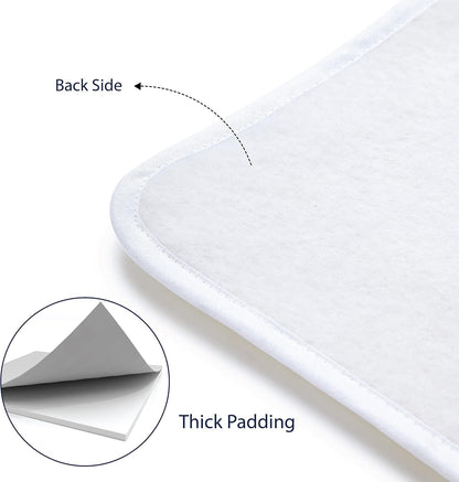 Encasa XO Ironing Mat/Pad (Small 28"x20") with 3mm Padding & Silicone Iron Rest for Steam Pressing