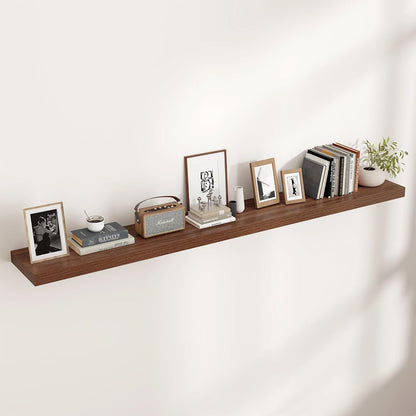 Floating Shelves for Wall, Large Wall Mounted Shelves with Invisible Brackets, Long Wood Floating
