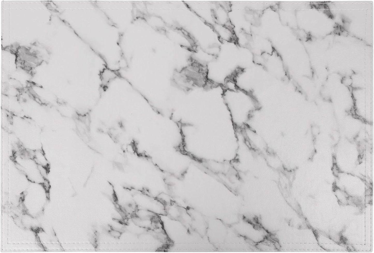 Marble Faux Leather PU Placemats, Set of 8, Easy to Clean, Heat & Stain Resistant for Conference