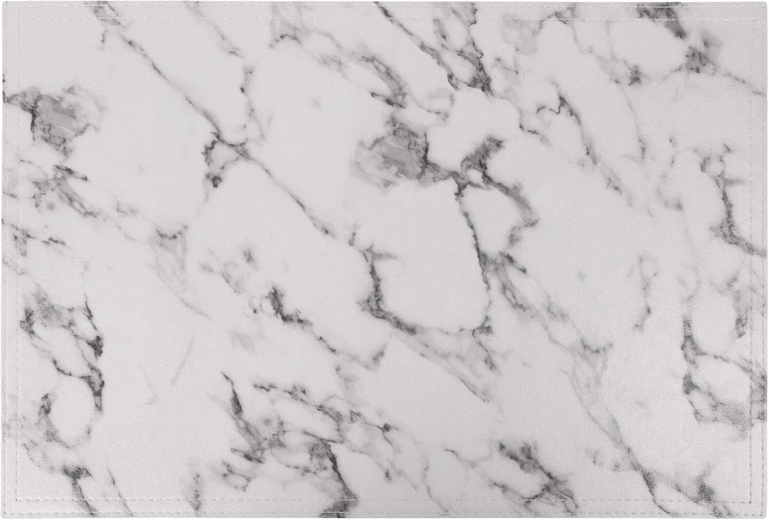 Marble Faux Leather PU Placemats, Set of 8, Easy to Clean, Heat & Stain Resistant for Conference