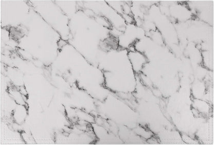 Marble Faux Leather PU Placemats, Set of 8, Easy to Clean, Heat & Stain Resistant for Conference