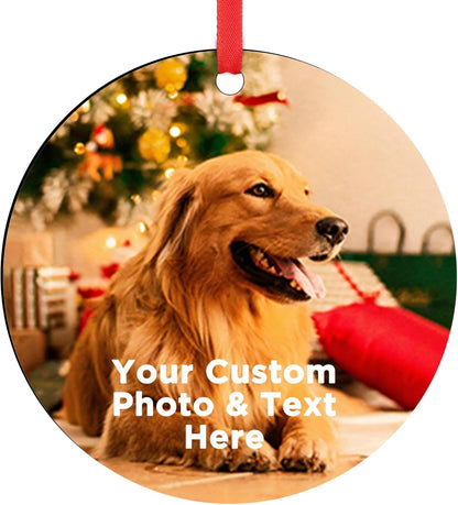 Personalized Christmas Ornaments 2025 Customized with Photo Text Ornament Keepsake Pet First