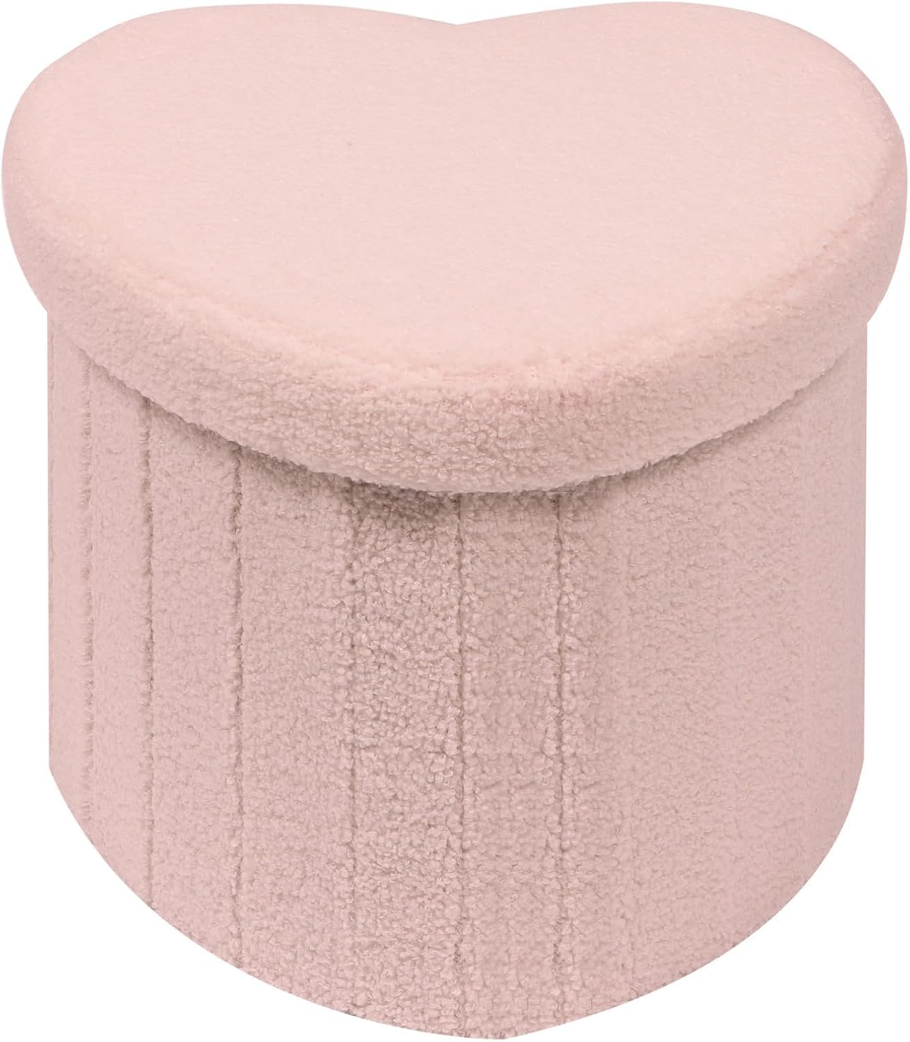B FSOBEIIALEO Storage Ottoman Cube, Heart Shaped Ottomans with Storage Foot Stool Footrest for
