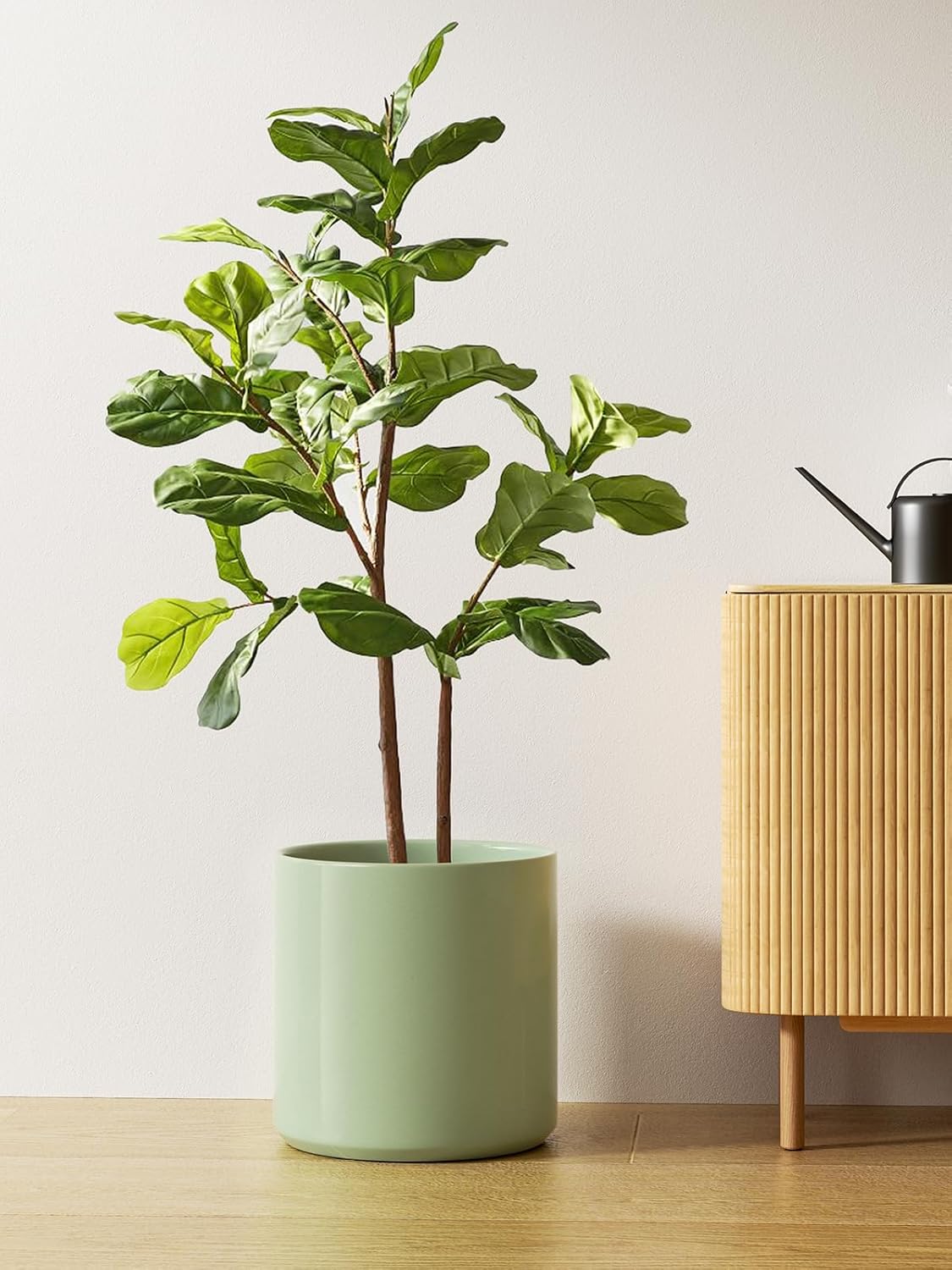 LE TAUCI 12 Inch Pots for Plants, Ceramic Large Plant Pot for Indoor Plants, Mid-Century Modern