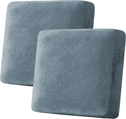 H.VERSAILTEX Velvet Stretch Couch Cushion Cover Plush Cushion Slipcover for Chair Loveseat Sofa