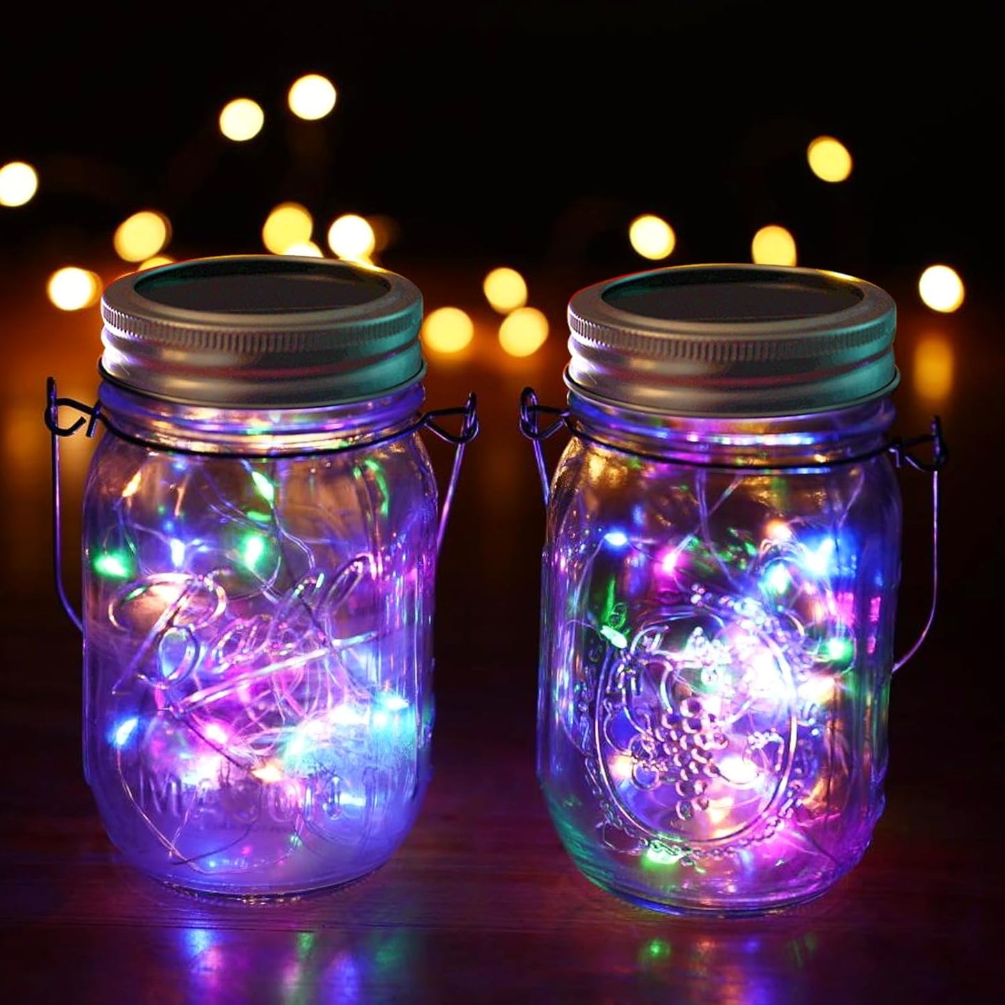 Solar Mason Jar Lights [Upgraded], 12 Pack 30 LED Firefly Fairy String Lights, Waterproof Outdoor