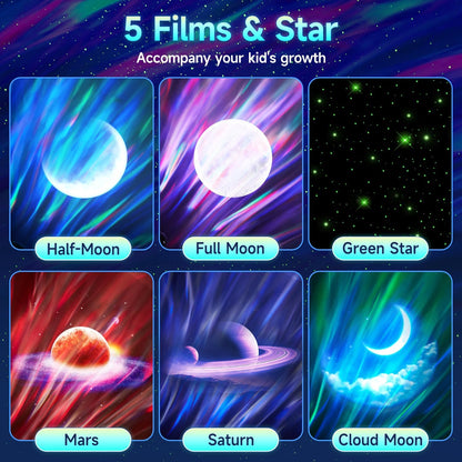 Northern Galaxy Light Projector, 300+Modes & 5 Films Star Projector, 15 White Noise & Bluetooth