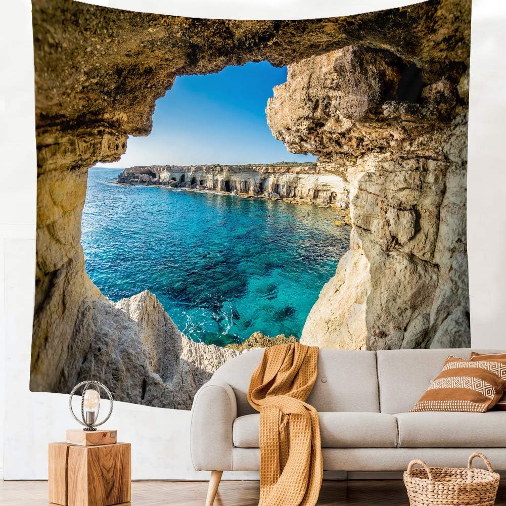 Llamazing Forest Home Decor Tapestry - Living Room Bedroom Decoration Landscape Curtain (Sea