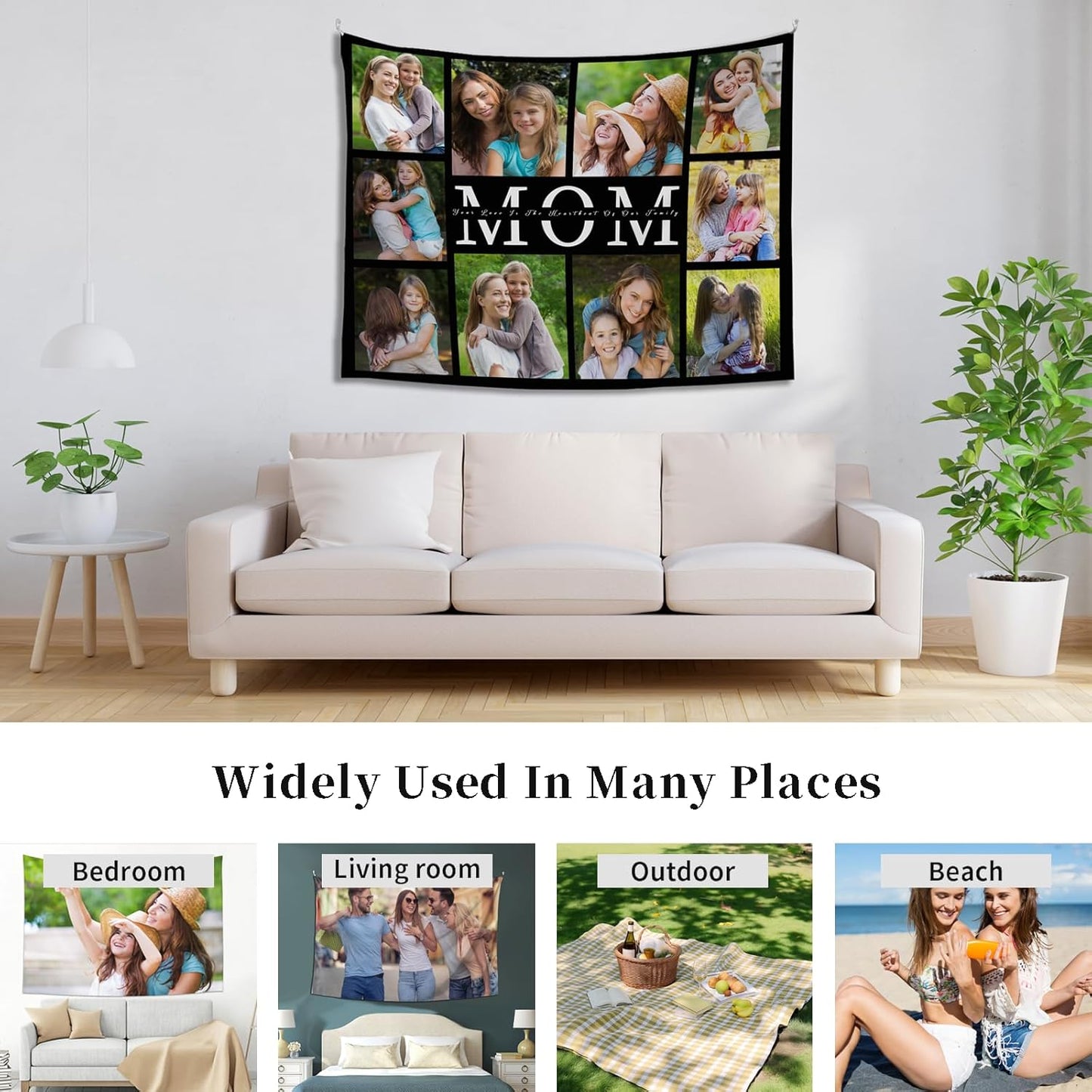 Custom Tapestry For Wall Bedroom Custom Backdrop Personalized Image Text Photo Customized Funny