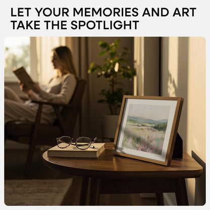 Homeforia 8x8 Picture Frames Bronze, High End Metal 8 x 8 Square Photo Frame with Mat 6 by 6, 8x8