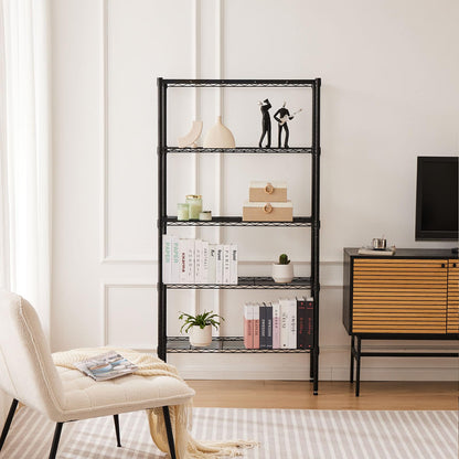 HealSmart 5-Tier Metal Wire Storage Shelves, Adjustable Standing Storage Rack Shelf, Heavy Duty