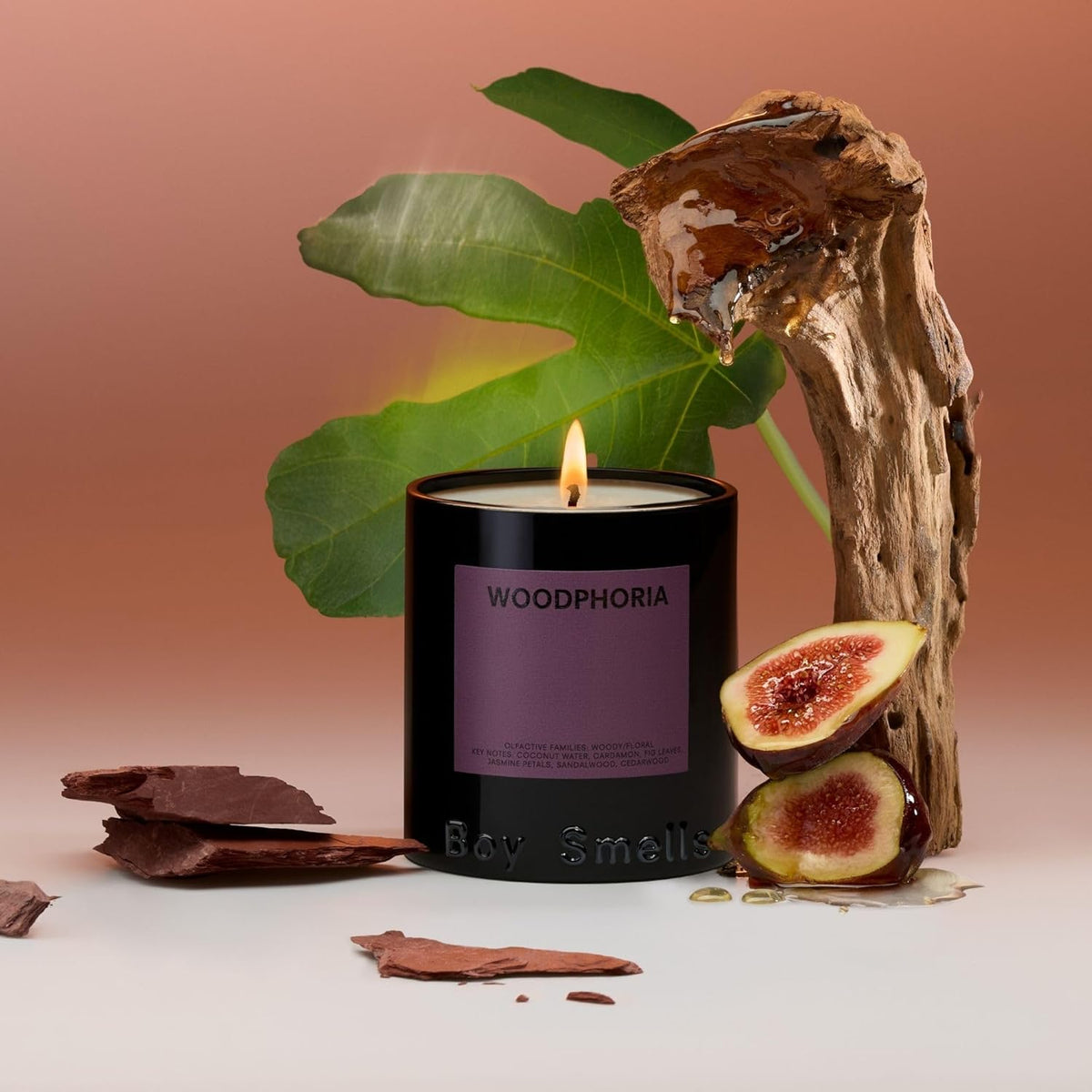 Boy Smells - Woodphoria Scented Candles for Men and Women - 8.5 oz - Soy, Coconut Wax Candle Blend