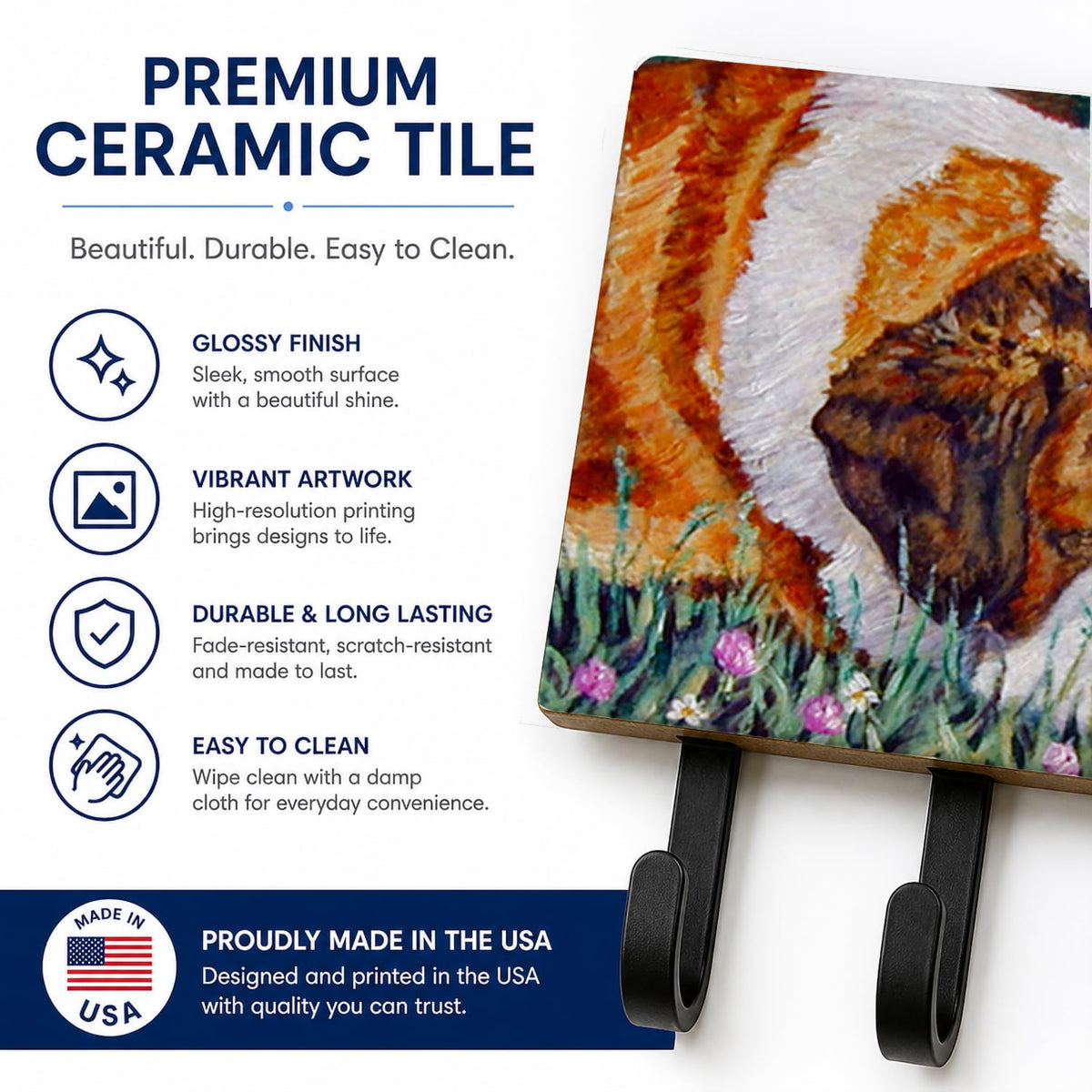 Caroline's Treasures 7445TH68 Saint Bernard Naptime Leash or Key Holder, Wall Hooks, Key Hooks