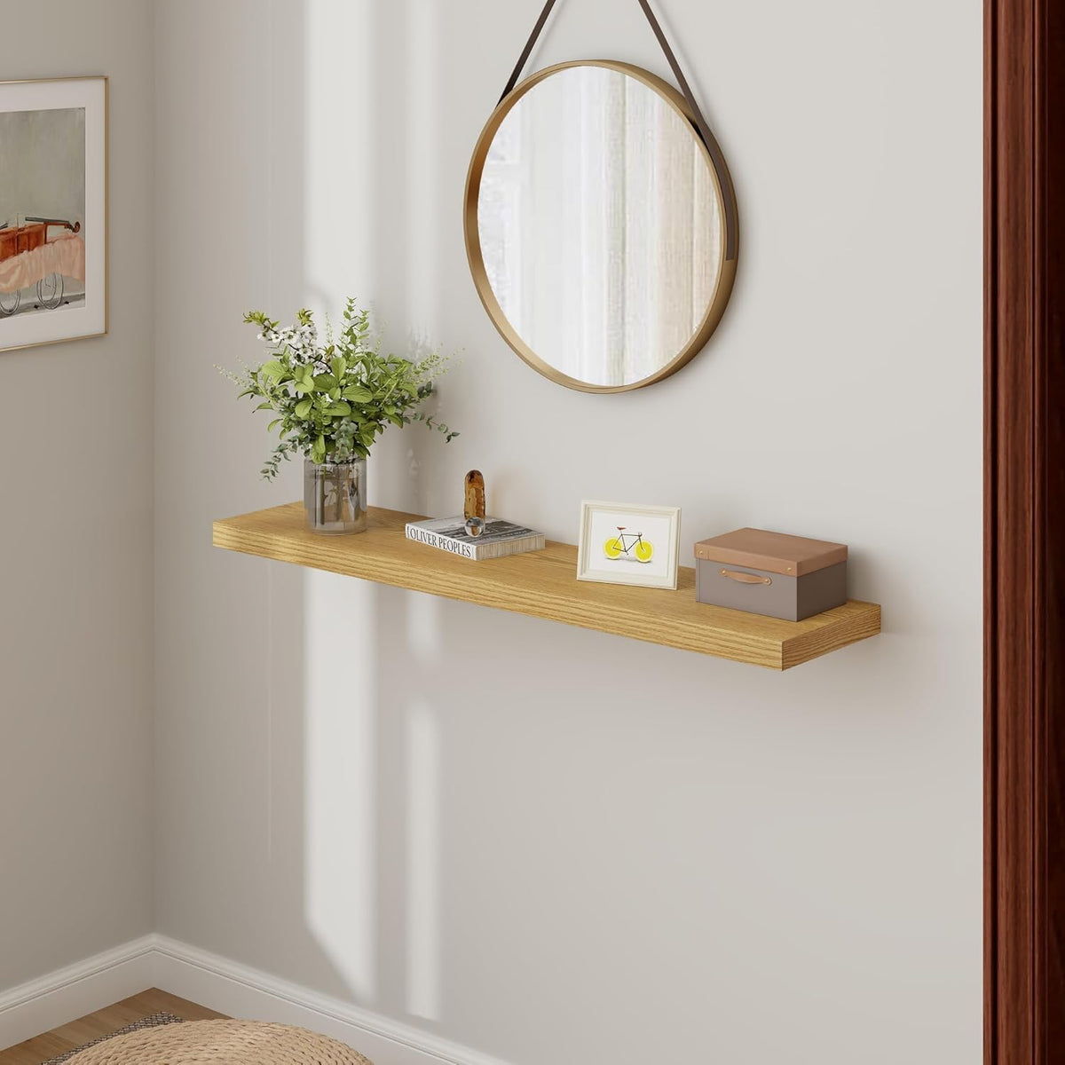 Floating Shelves 48 Inch Long, 48"W x 9"D Wall Shelf Invisible Bracket, 9 Inch Deep Floating Shelf