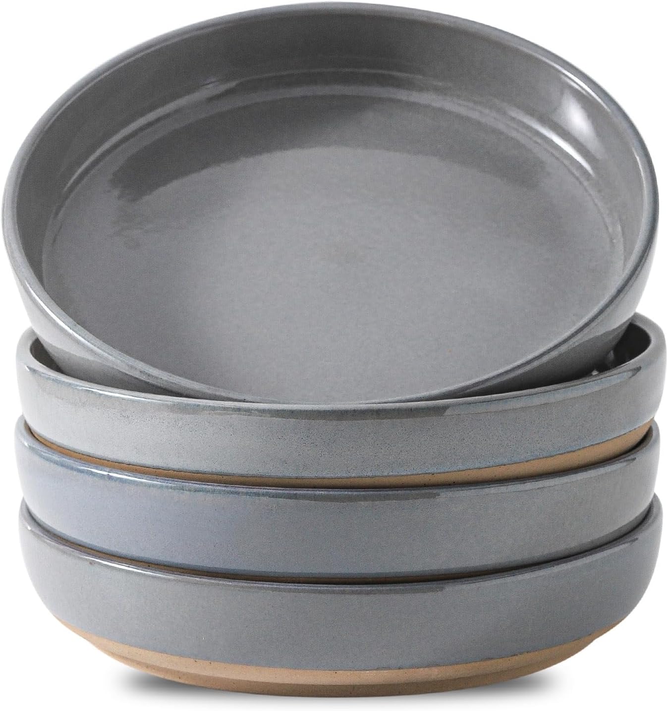 Pasta Bowls 26 OZ,Ceramic Salad Serving Bowls Set of 4,Large 8.2 inch Shallow Bowls Plates for