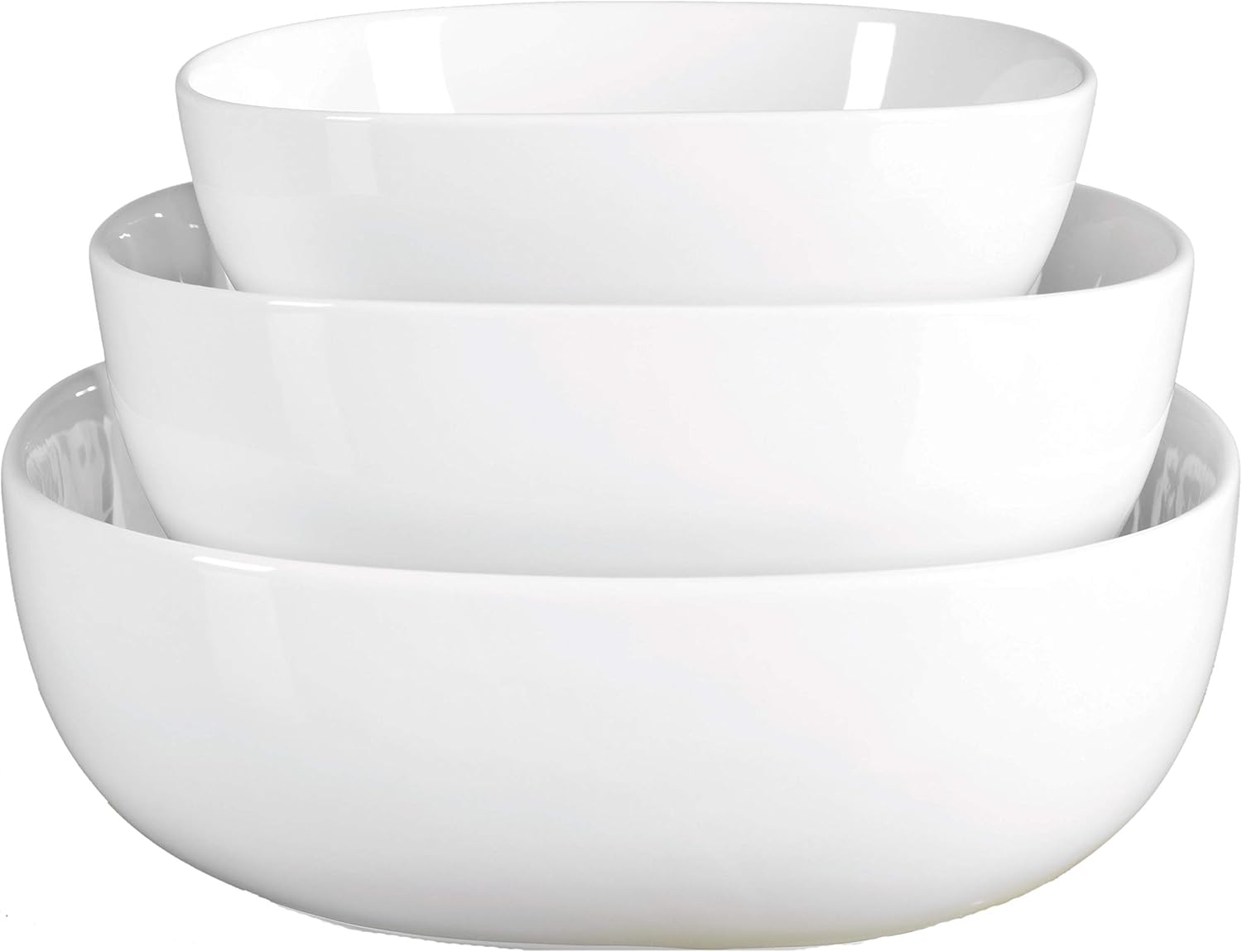 Denmark White Porcelain Chip Resistant Scratch Resistant Commercial Grade Serveware, 3 Piece
