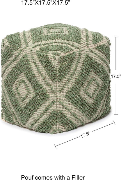 REDEARTH · Tufted Pouf Ottoman with Filler Textured Storage Cube Bean Bag Pouffe Footrest for