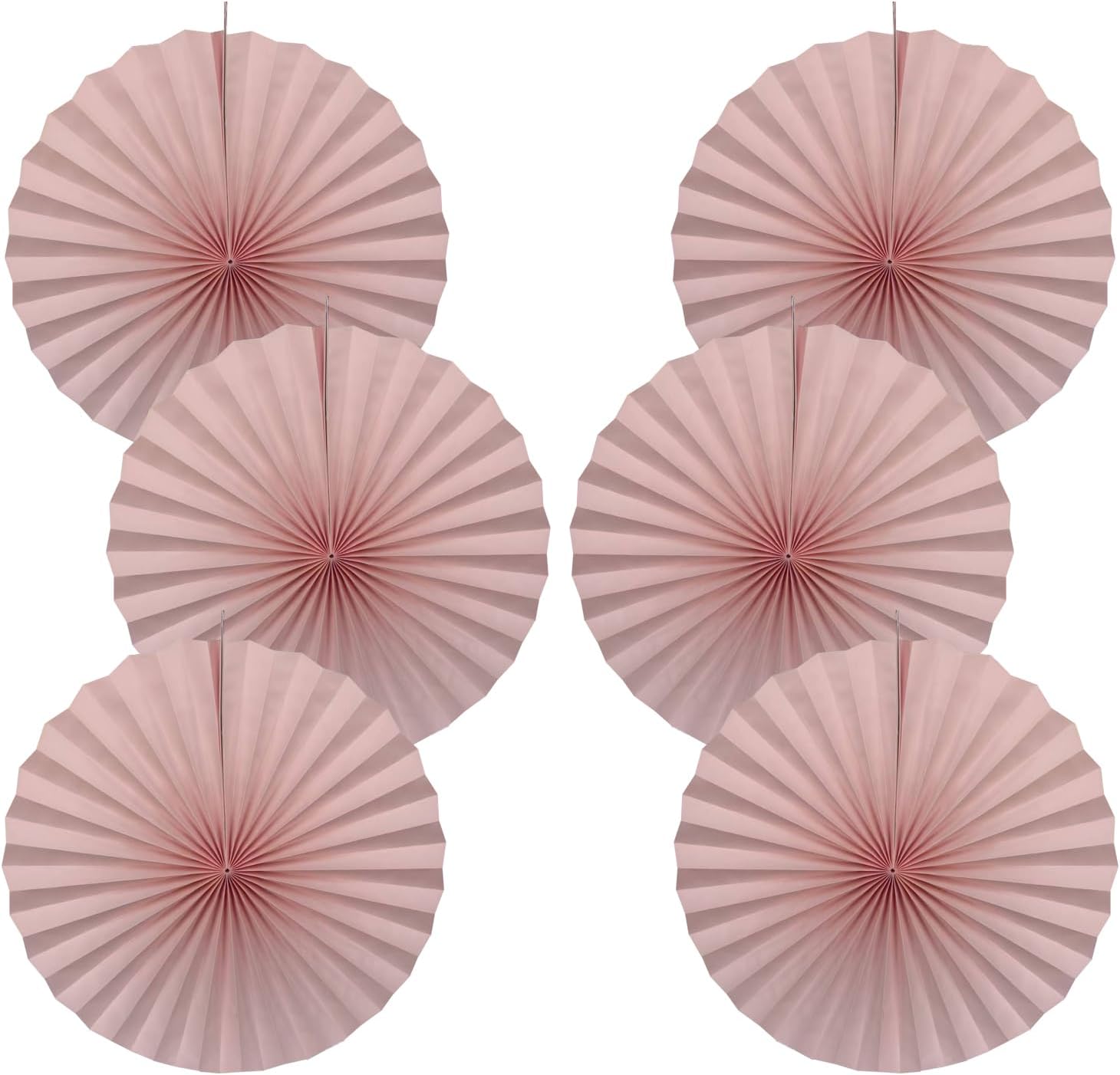 Pink Birthday Decorations,DIY Pink Paper Fans Hanging Decoration ,Party Supplies Party Fans 16in