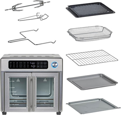 Emeril Lagasse Extra Large French Door Air Fryer Toaster Oven Combo, 24 Cooking Functions and