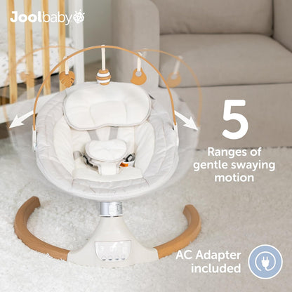 Jool Baby Nova Swing for Newborns - Electric Motorized Infant Swing, Bluetooth Music, 10 Preset