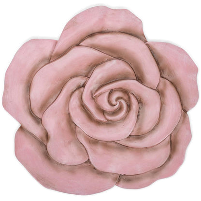 NAT & Jules Rose Flower Shaped Dimensional Indoor Outdoor 12 inch Cast Resin Decorative Garden