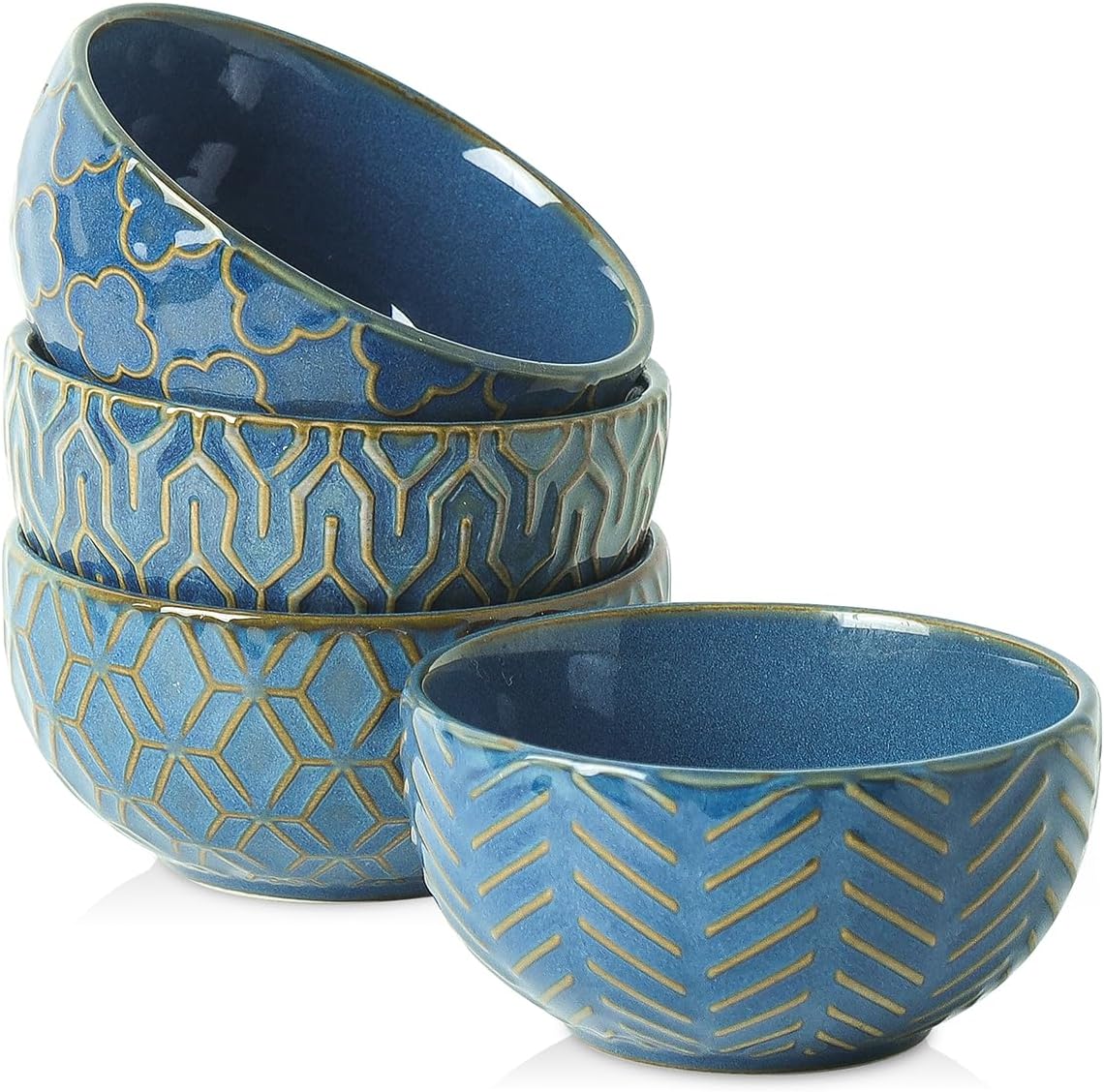 Sureasy Mini Ceramic Dipping Bowls – 4 oz, 3.5 Inch Small Bowls for Sauces & Side Dishes, Microwave