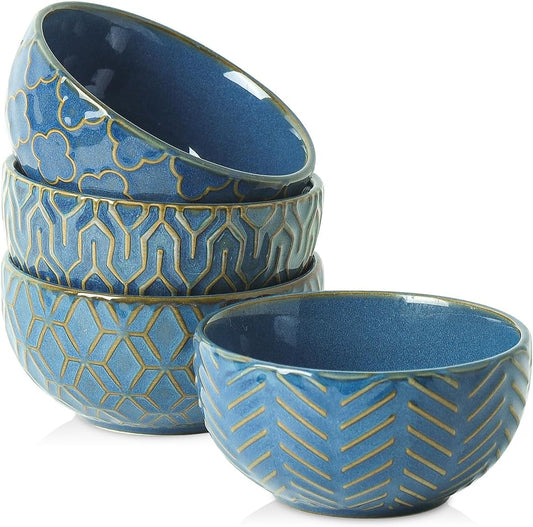 Sureasy Mini Ceramic Dipping Bowls – 4 oz, 3.5 Inch Small Bowls for Sauces & Side Dishes, Microwave