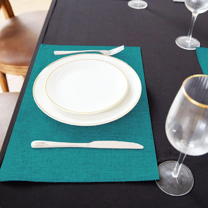 Cloth Placemats Set of 8, Linen Type Fabric Placemats Machine Washable Heat Resistant Placemats