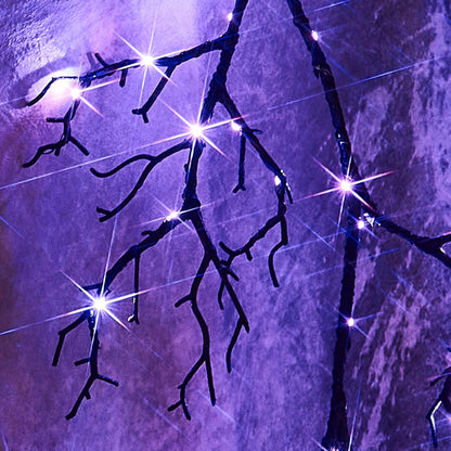 Birchlitland Halloween Lighted Garland 6FT 120L Orange and Purple Bi-Color LED Lights 8 Functions