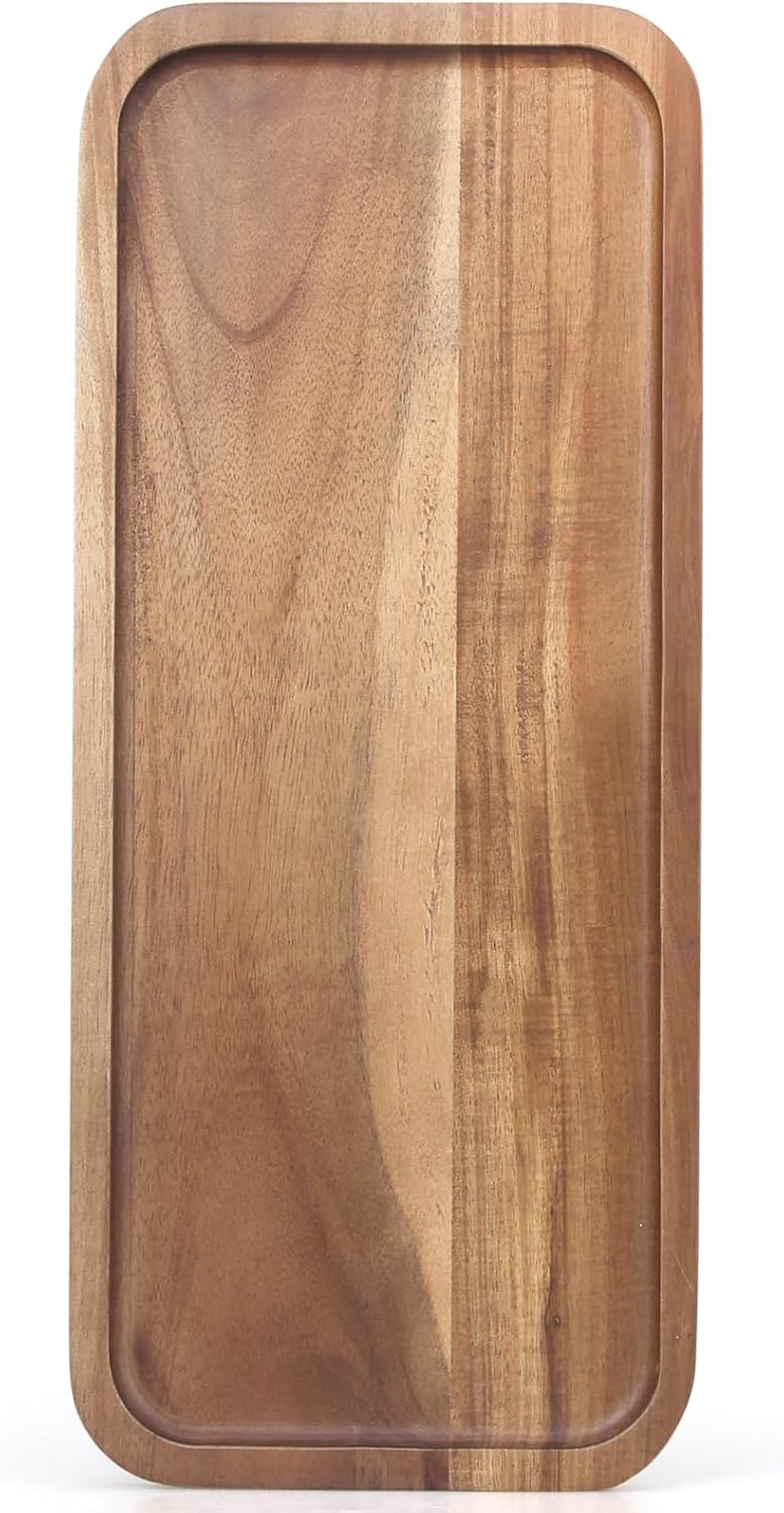 Wooden Serving Platters Acacia Long Charcuterie Boards Rectangle Wood Tray Home Decor Serving