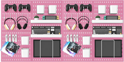Pegboard Combination Kit, 25.2" x 50.4" Wall Mounted Storage Set with 8 Pegboards & 40 Accessories