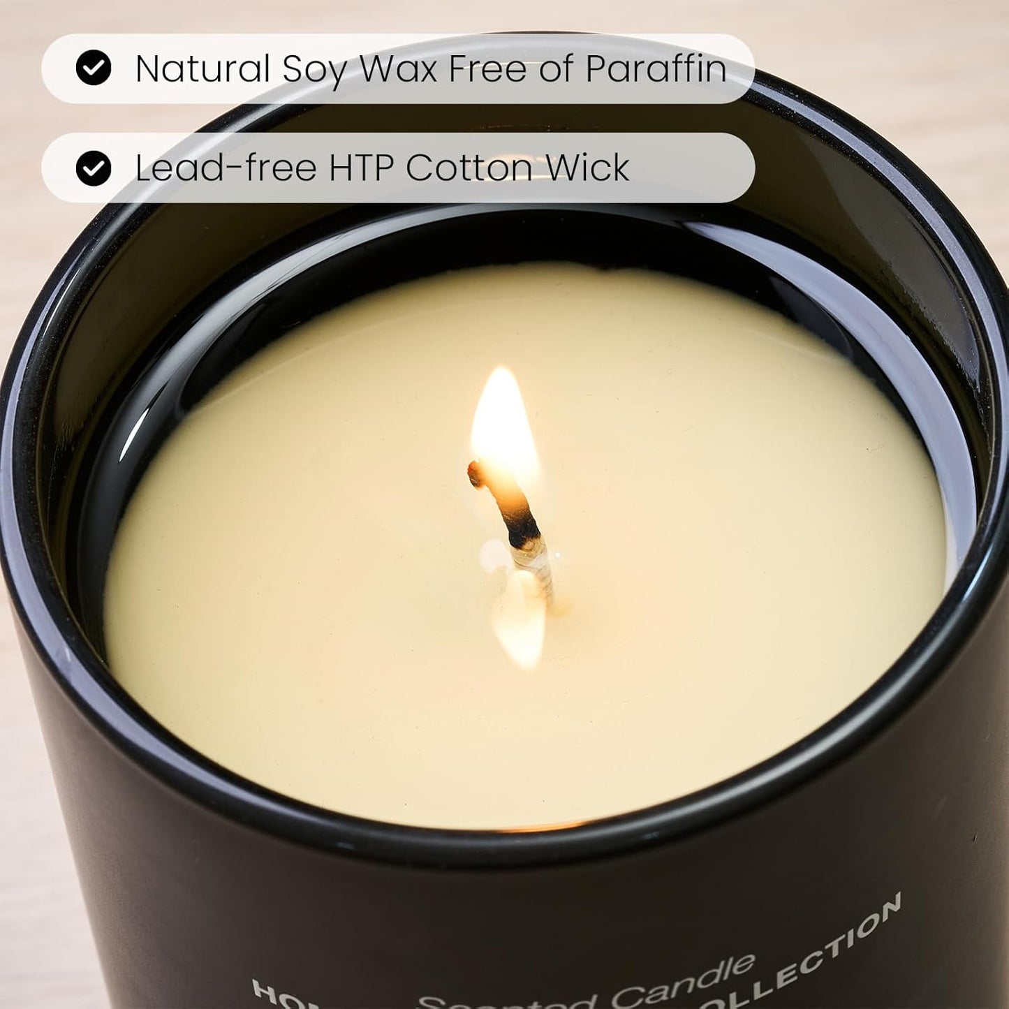 M&SENSE Natural Soy Candle| Vanilla Sandalwood | 5.3 oz | Minimalist Scented Candle for Relaxation
