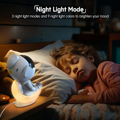 Rossetta Astronaut Galaxy Projector Night Light with Timer and Remote, Kids Adults Room Decor