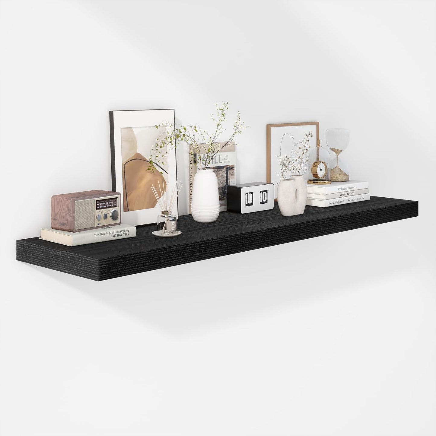 Fun Memories Floating Shelves - 12 Inch Rustic Wooden Wall Shelves - Extra Deeper & Thicker Wall