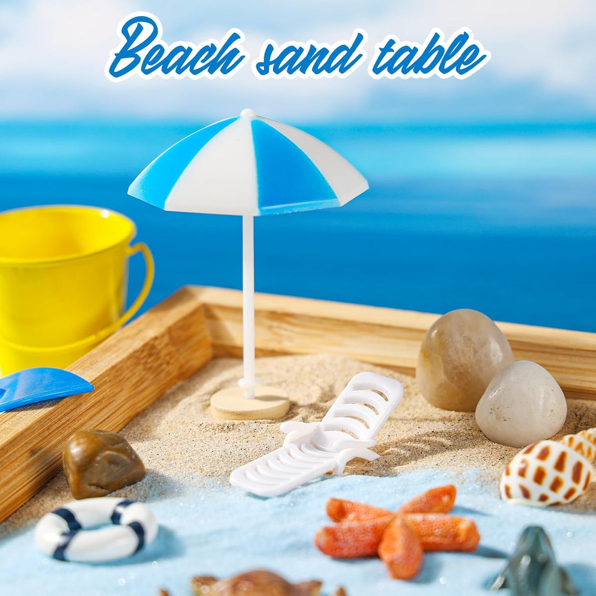 Zen Garden Kit for Desk - Premium Beautiful Japanese Mini Beach Zen Sand Garden Box Decor Set for