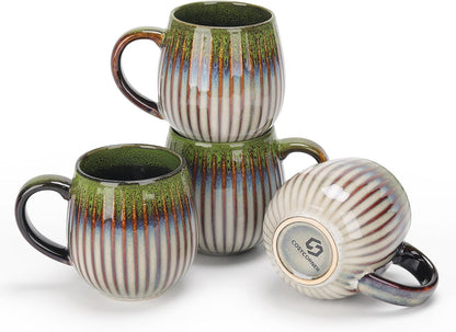 CosyCorner Ceramic Coffee Mugs Set, 17 oz Large Coffee Cups for Home and Office, Ceramic Cup for