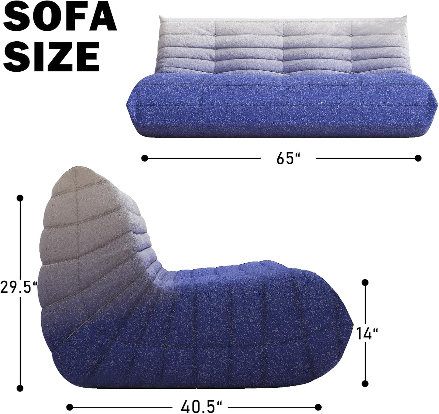 Big Bean Bag Chairs for Adults, 3 Seater Large Bean Bag Sofa, Fireside Chair Lazy Sofa Chair with