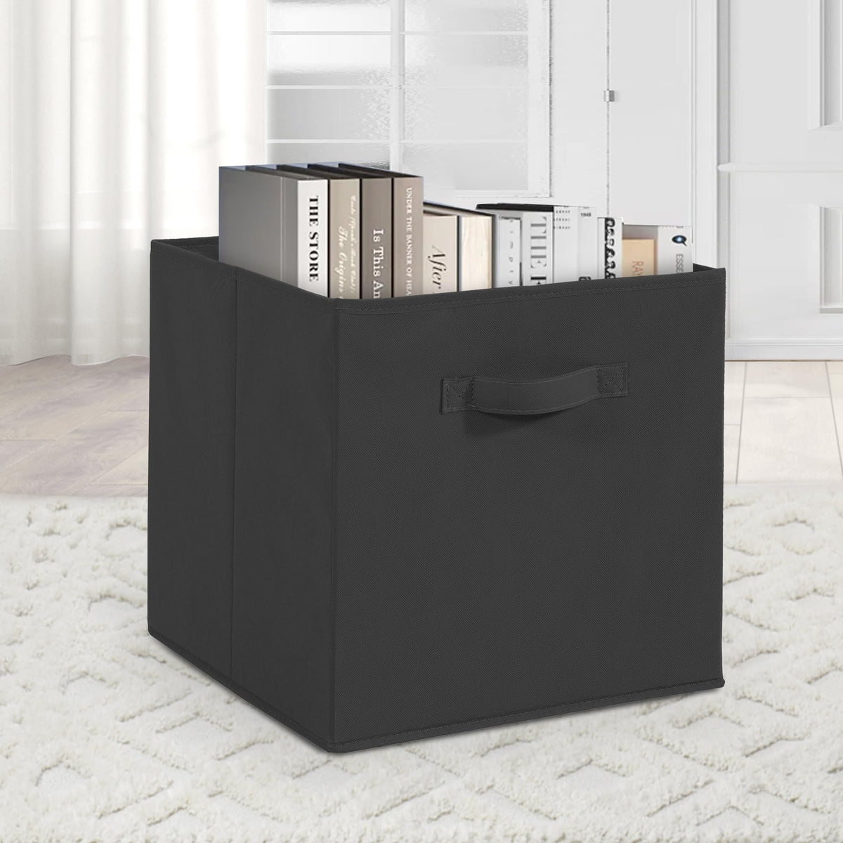 STORAGEIDEAS 11x11 Storage Bins, Set of 10 Storage Cubes, Collapsible Cube Storage Bins, Fabric