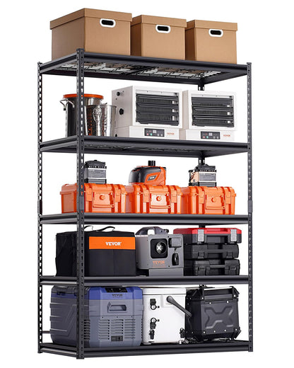 VEVOR Storage Shelves, 3000 lbs, 5 Tier Heavy Duty Garage Shelving, 24" D x 48" W x 72" H