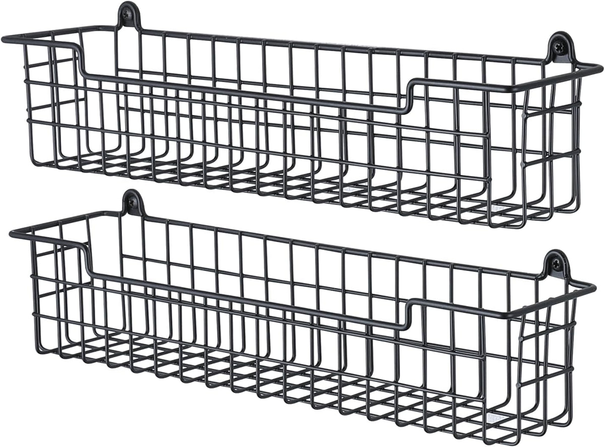Spice Rack Organizer Wall Mount, Spice Organization Storage Shelf for Cabinet Door, 2 Packs Wall