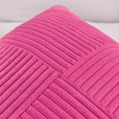 Fancy Homi 2 Packs Hot Pink Decorative Throw Pillow Covers 22x22 Inch for Living Room Couch Bed